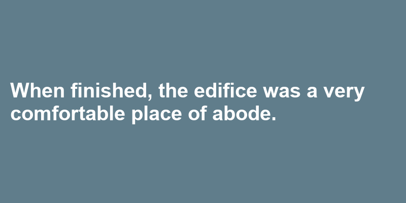 A sentence using edifice