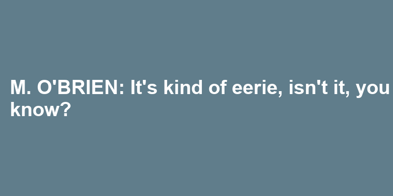 A sentence using eerie