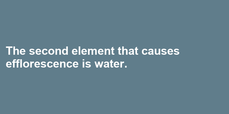 A sentence using efflorescence