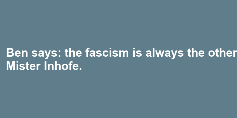 A sentence using fascism