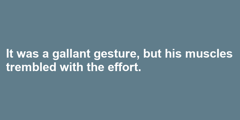 A sentence using gallant