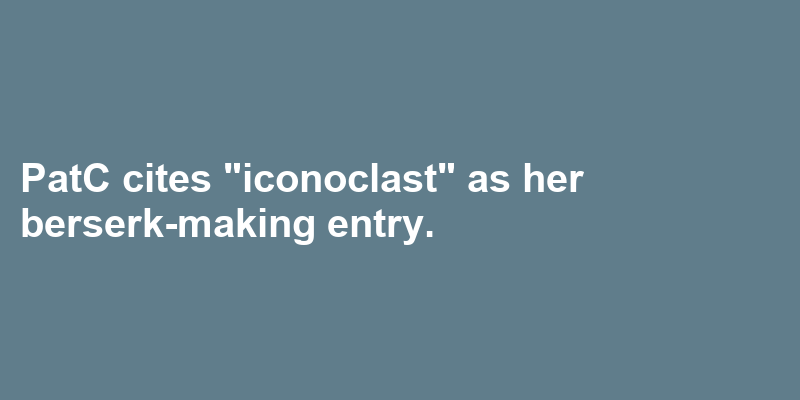 A sentence using iconoclast