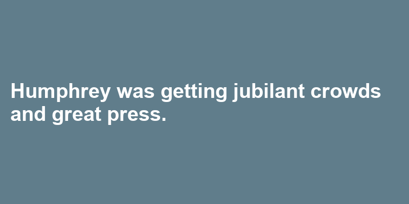 A sentence using jubilant
