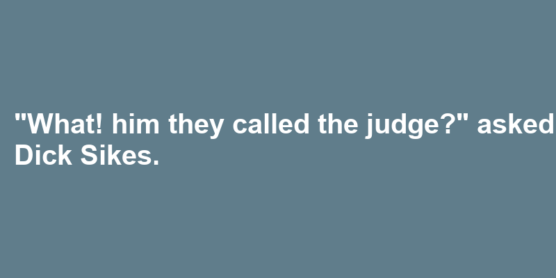 A sentence using judge