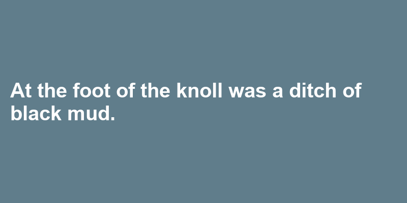 A sentence using knoll