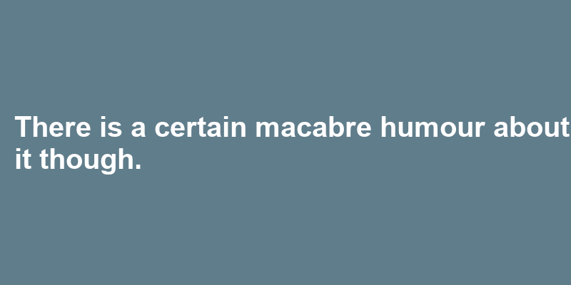 A sentence using macabre