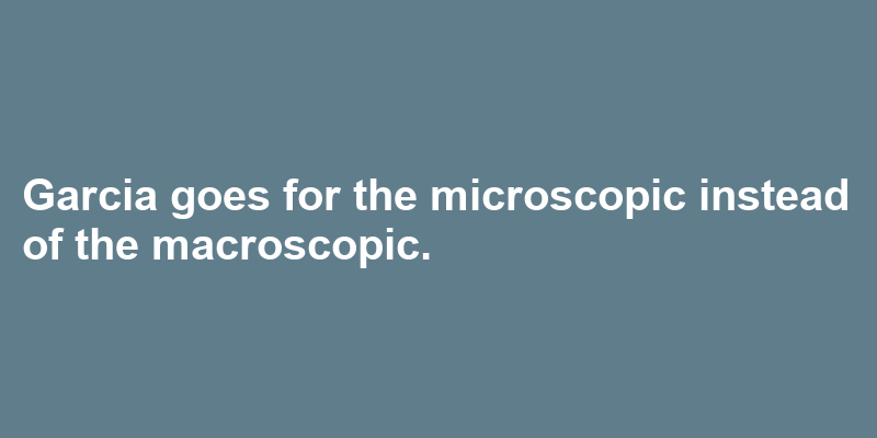 A sentence using macroscopic