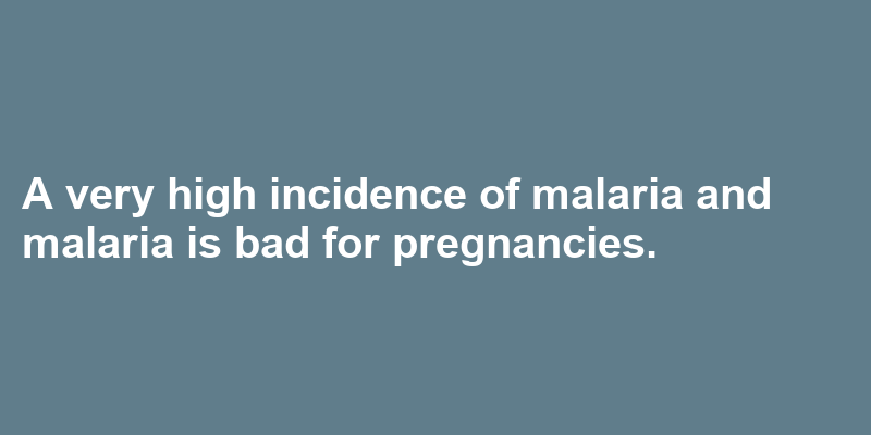 A sentence using malaria