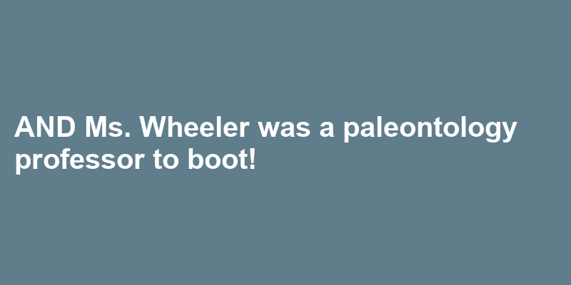 A sentence using paleontology