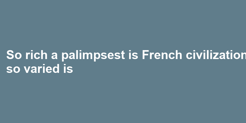 A sentence using palimpsest