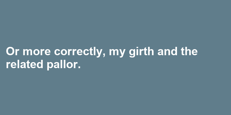 A sentence using pallor