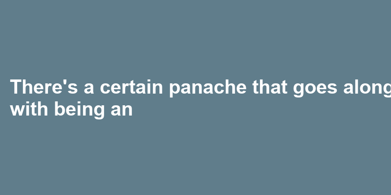 A sentence using panache