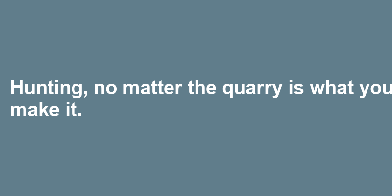 A sentence using quarry