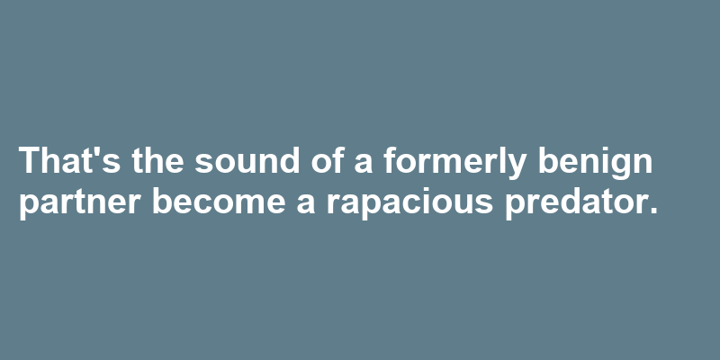 A sentence using rapacious