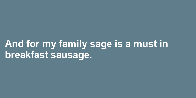 A sentence using sage