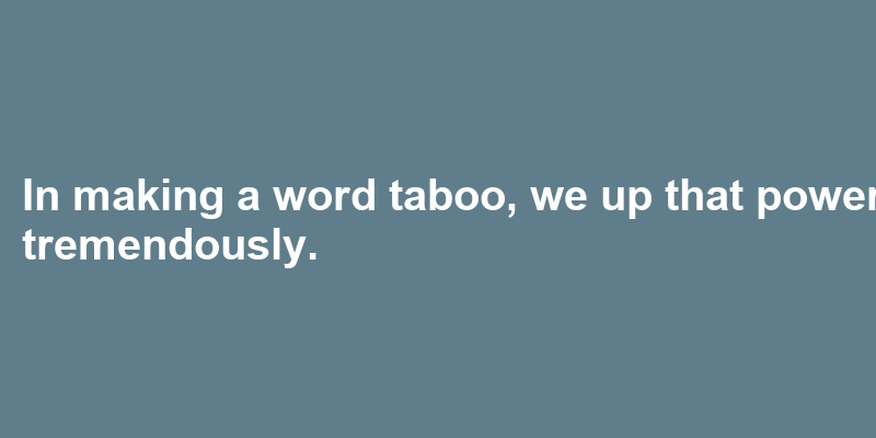 A sentence using taboo