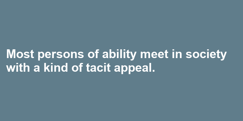 A sentence using tacit