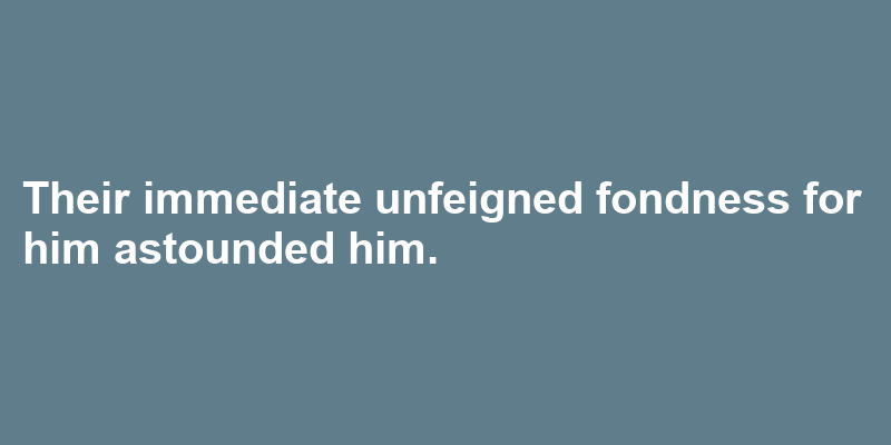 A sentence using unfeigned