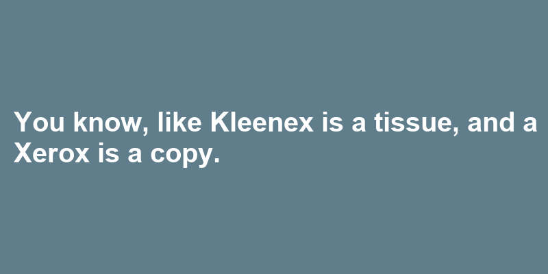 A sentence using xerox