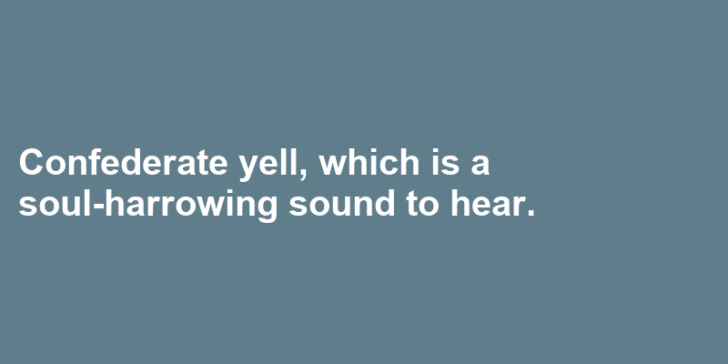 A sentence using yell