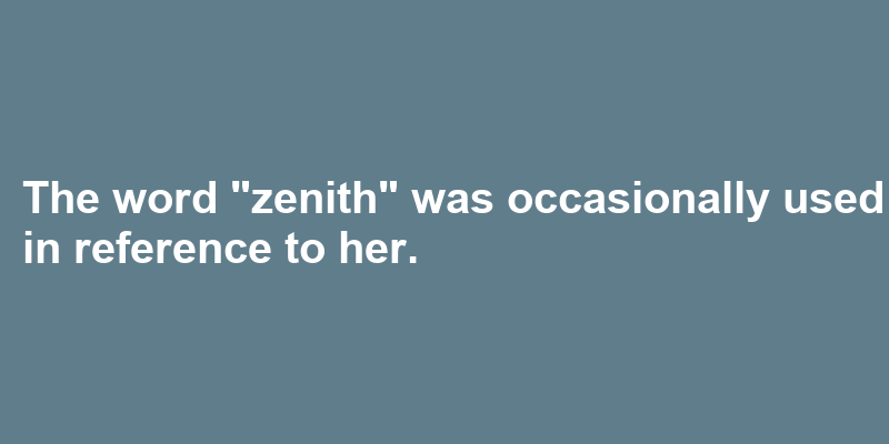 A sentence using zenith