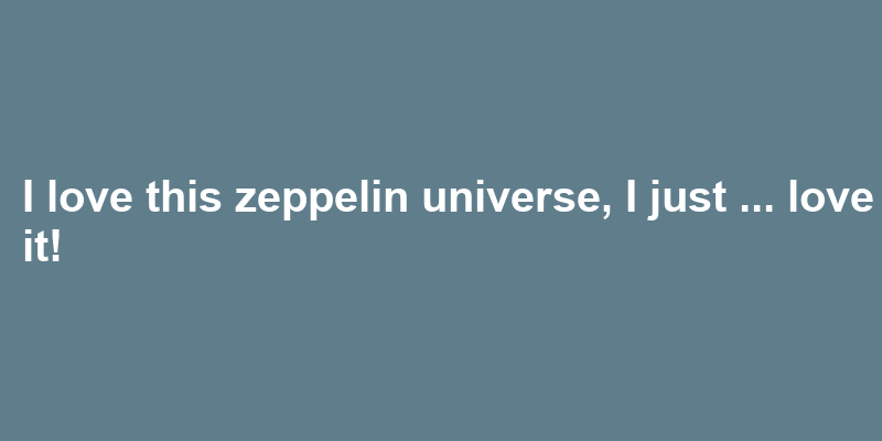 A sentence using zeppelin
