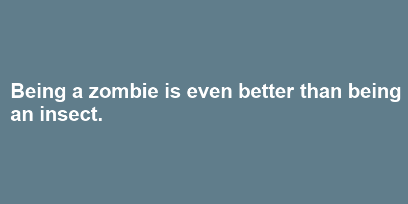 A sentence using zombie