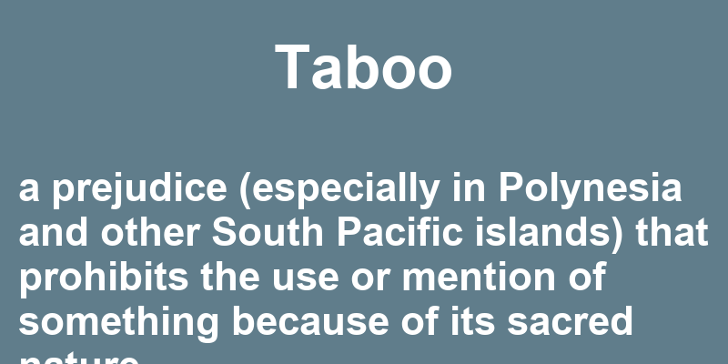 Definition of taboo