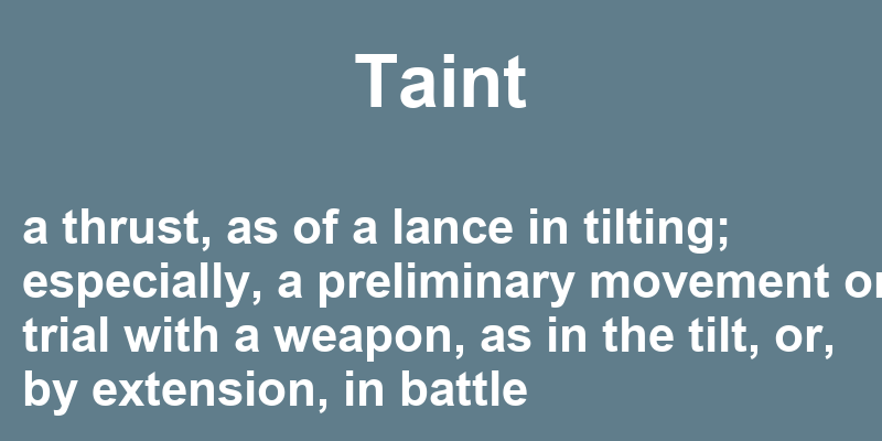Definition of taint