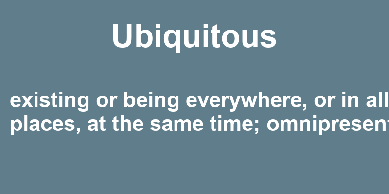 Definition of ubiquitous