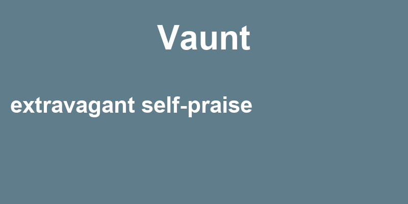 Definition of vaunt