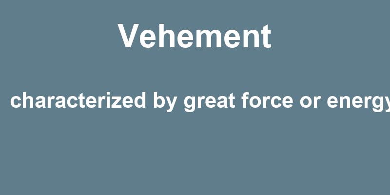 Definition of vehement