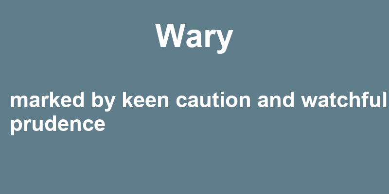 Definition of wary