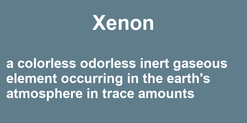 Definition of xenon