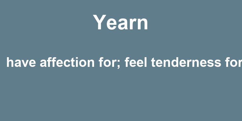 Definition of yearn