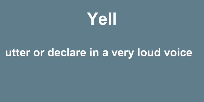 Definition of yell