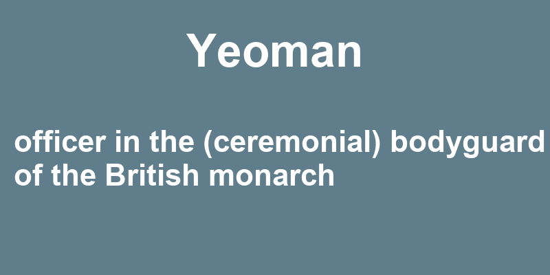 Definition of yeoman