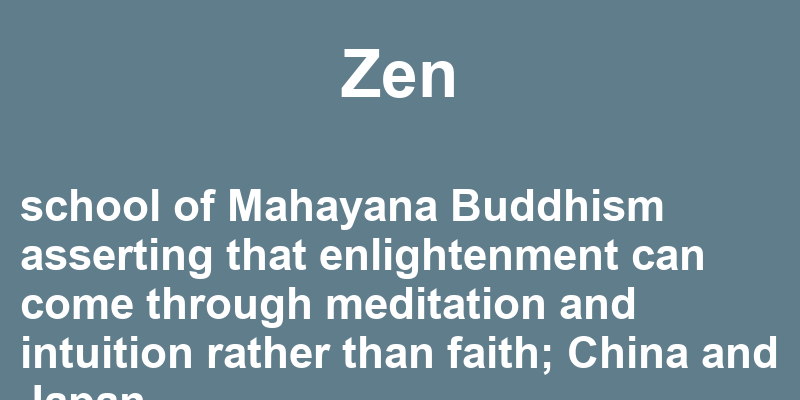Definition of zen
